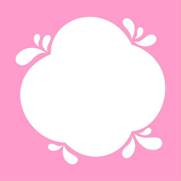 melk blob vorm op roze pastel zacht voor banner kopieerruimte, aqua achtergrond, witte melk blob plons op pastel roze, water blobs druppel golf vorm voor banner, melk blob eenvoudig voor grafische reclame ontwerp - Vector, afbeelding