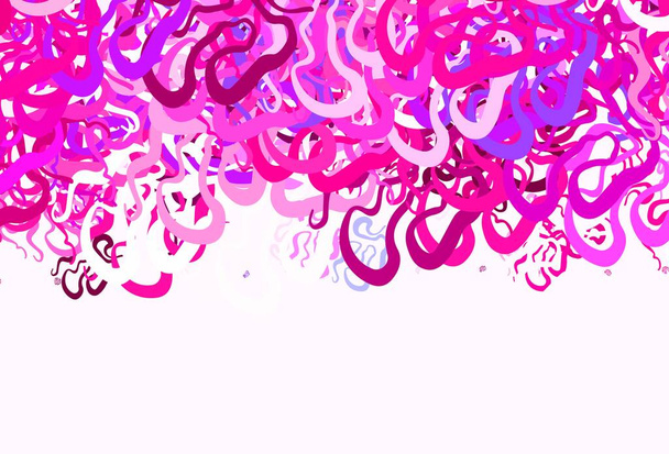 Light Pink vektor háttér wry vonalak. Vadonatúj színes illusztráció egyszerű stílusban. Elegáns minta egy márkafüzethez. - Vektor, kép