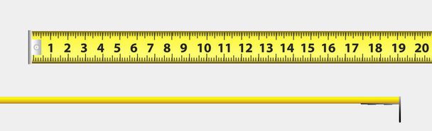 Baumeter-Maßband zur Messung von Abmessungen - Vektor-Illustration - Vektor, Bild