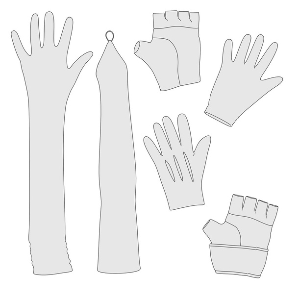 Cartoon image of 2d gloves - Photo, Image