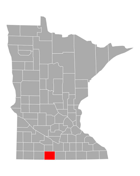 Martin térképe Minnesota helységben - Vektor, kép