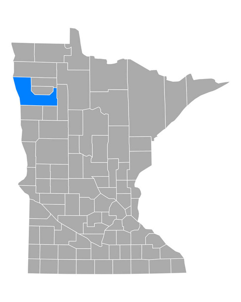 Mappa di Polk in Minnesota - Vettoriali, immagini