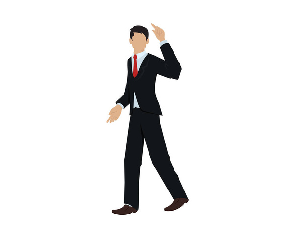 CEO o empleado con Cool Walking Gesture Illustration Vector - Vector, Imagen