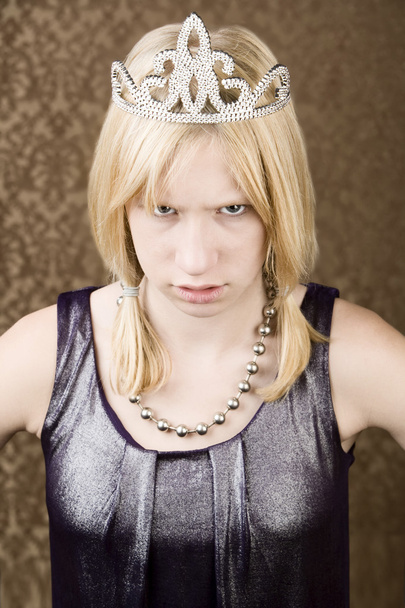 Pretty young girl with a tiara - Photo, Image