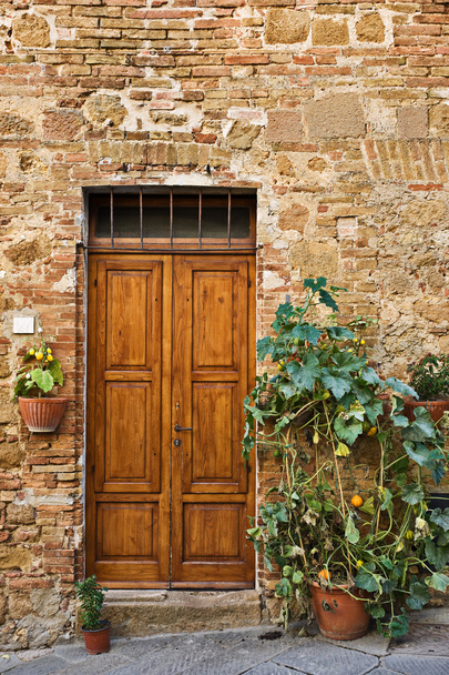 Old house door, Pienza, Tuscany, Italy - Foto, Bild