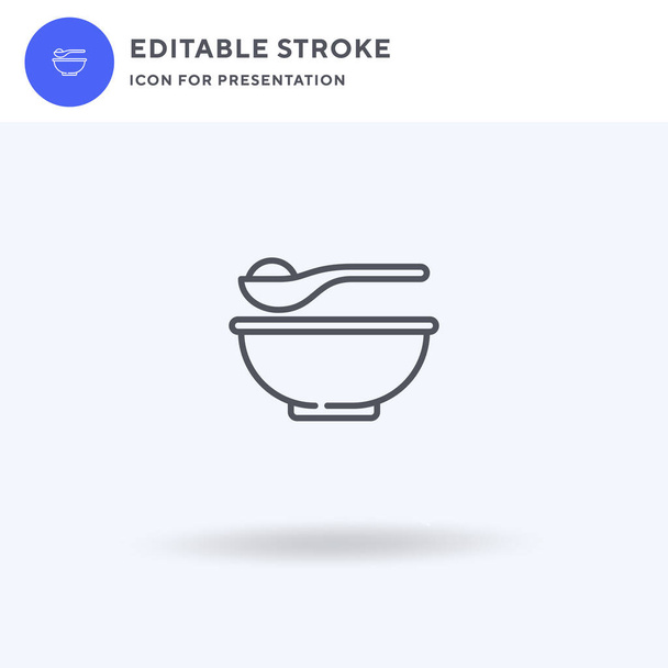 Porridge icon vector, filled flat sign, solid pictogram isolated on white, logo illustration. Porridge icon for presentation. - Vector, Image
