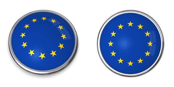 banner knop Europese Unie - Foto, afbeelding