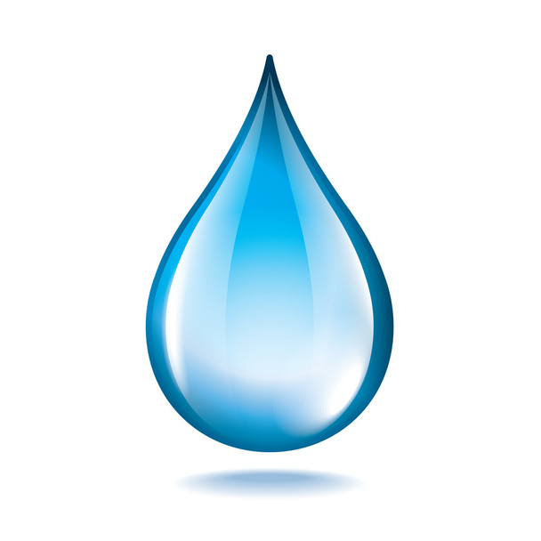 νερό πτώση απομονωθεί σε λευκό διάνυσμα - Διάνυσμα, εικόνα