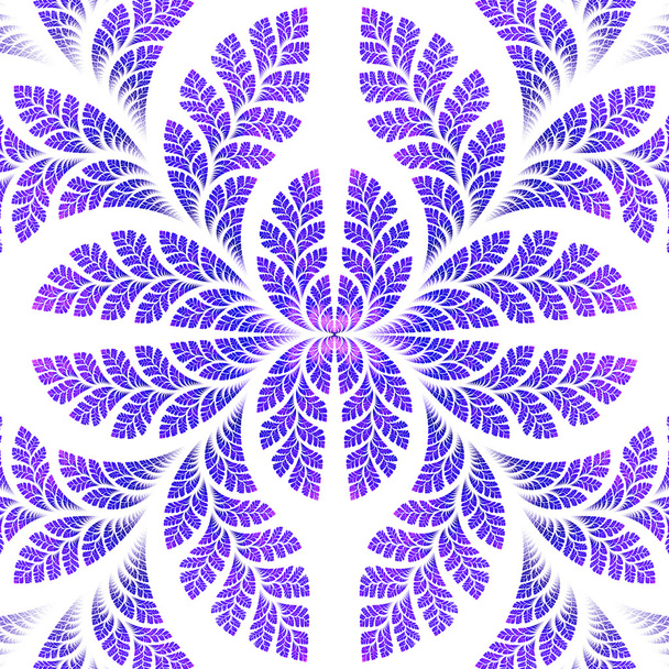 Favoloso motivo simmetrico delle foglie in viola. Generatore di computer
 - Foto, immagini