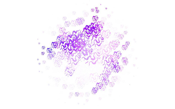 Luz Fondo vectorial púrpura con líneas irónicas. Ilustración colorida en estilo abstracto con degradado. Plantilla simple para su diseño. - Vector, Imagen