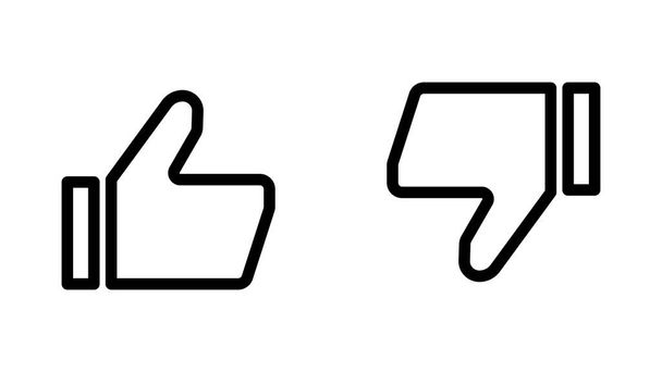 Thumbs up and thumbs down icons. - Vector, Image