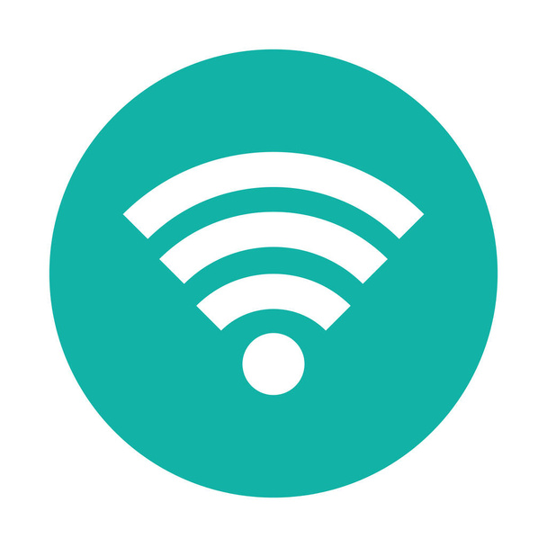 wifi signaal icoon op witte achtergrond - Vector, afbeelding