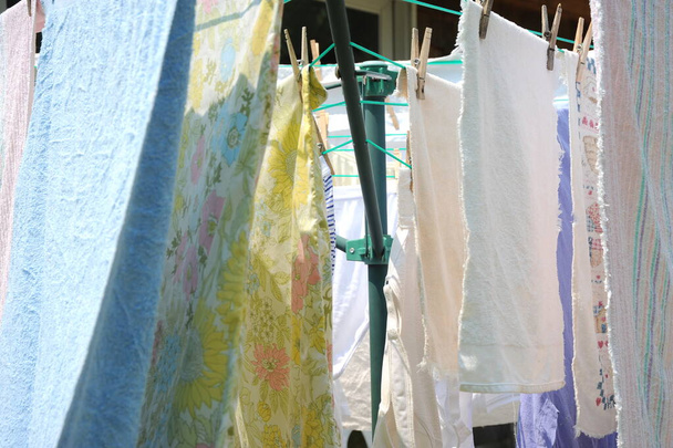 Wash day and line drying in the country. - Photo, Image
