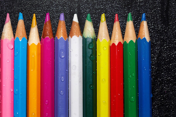Wet crayons - Photo, Image