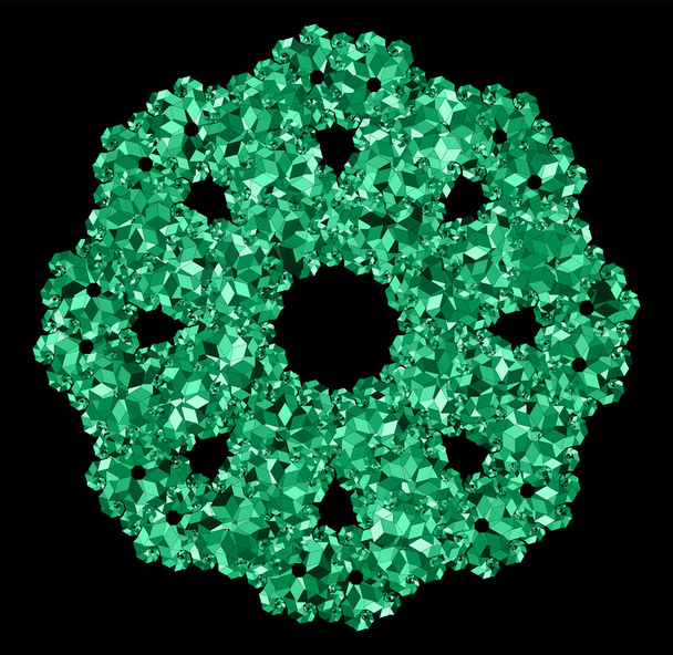 Soyut parlayan Spiral Fraktal. Değerli taşlar. Farklı Geometrik Şekiller - Vektör, Görsel
