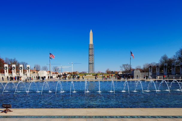 Yhdysvaltain kansallisen toisen maailmansodan muistomerkki Washington DC:ssä, Yhdysvalloissa
 - Valokuva, kuva