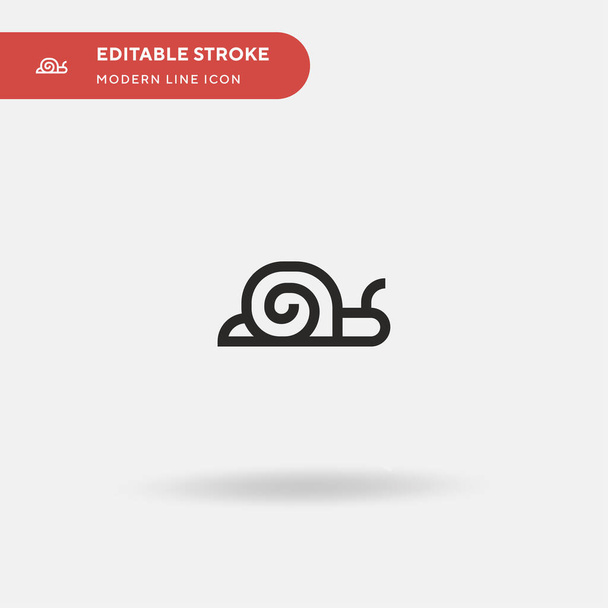 Snail Simple vector icon. Illustration symbol design template for web mobile UI element. Perfect color modern pictogram on editable stroke. Snail icons for your business project - Vector, Image