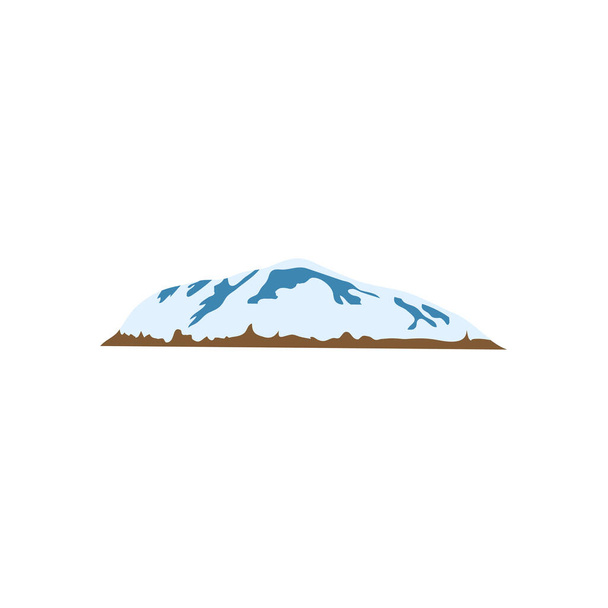τρούλος κρύο ορεινό εικονίδιο, επίπεδη στυλ - Διάνυσμα, εικόνα