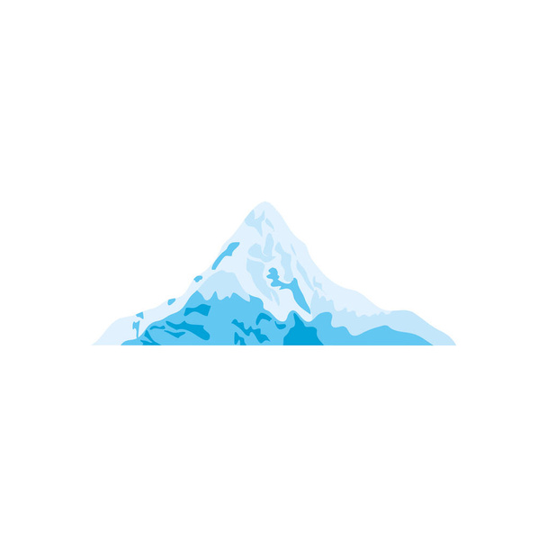икона холодной горы, плоский стиль - Вектор,изображение