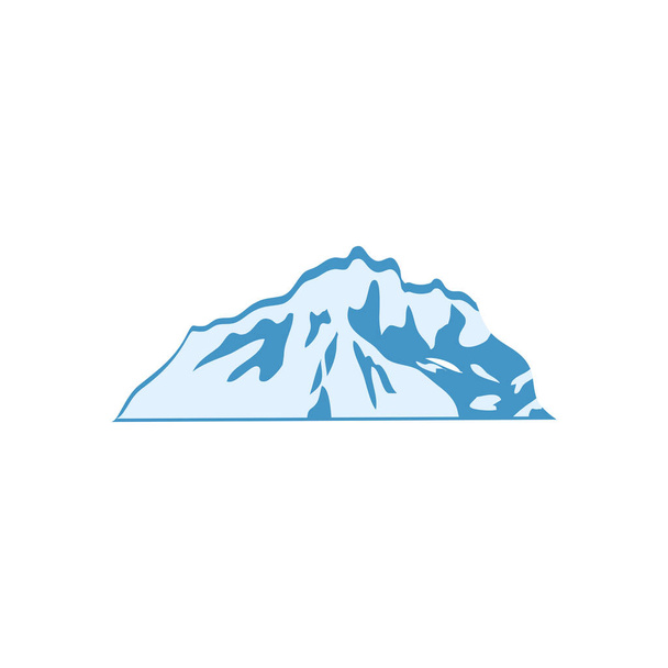 сложенная икона холодной горы, плоский стиль - Вектор,изображение