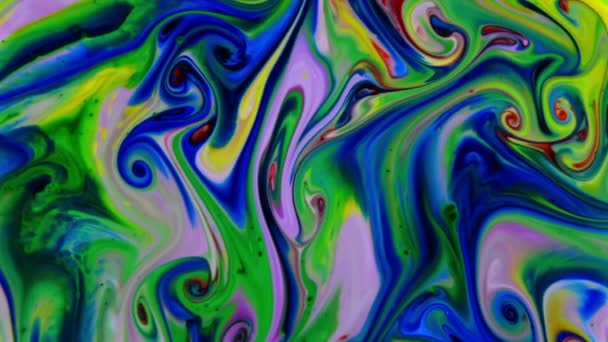 Abstrakti värikäs väri muste neste räjähtää diffuusio Pshychedelic Paint Blast liike - Materiaali, video