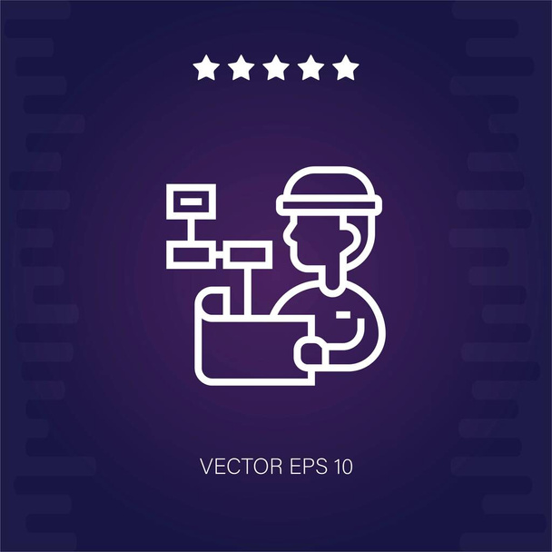 ícone do vetor engenheiro ilustração moderna - Vetor, Imagem