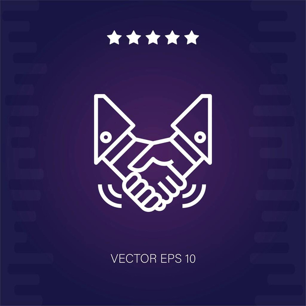 Handshake-Vektorsymbol moderne Illustration - Vektor, Bild