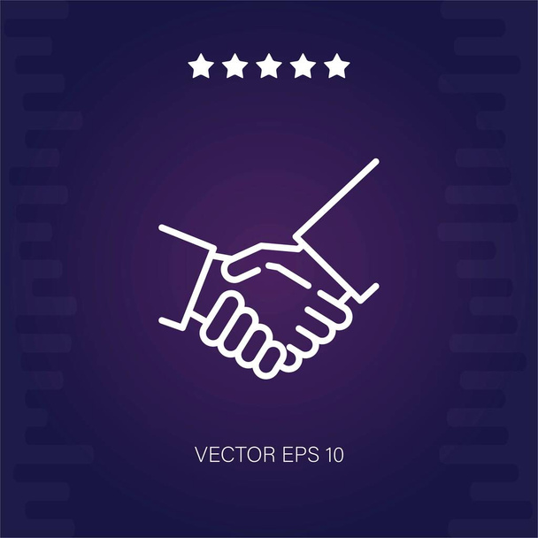handshake vector icon illustrazione moderna - Vettoriali, immagini