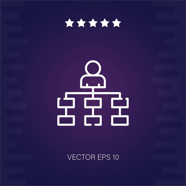 organization chart vector icon modern illustration - Vector, Image