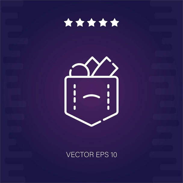 vector de bolsillo icono ilustración moderna - Vector, imagen