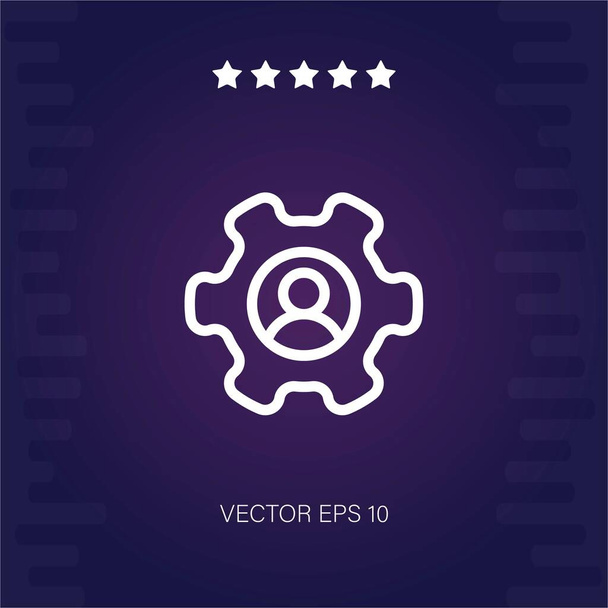 settings vector icon modern illustration - Vector, Image