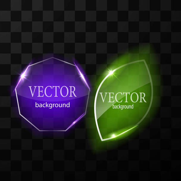 Glass vector button plane. Easy editable background - Vector, afbeelding