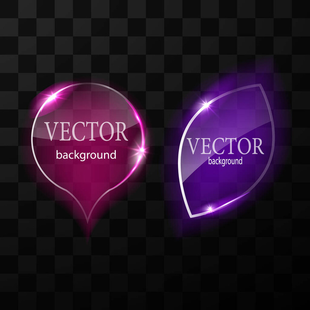 Glass vector button plane. Easy editable background - Vector, afbeelding
