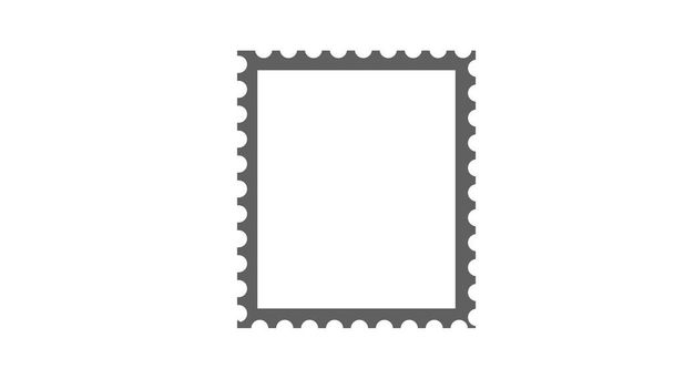 Prázdné Poštovní známky Nastavit na bílém pozadí - Fotografie, Obrázek