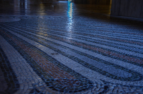 Floor mosaic of the Basilica of San Vitale in Ravenna, Italy - Photo, Image
