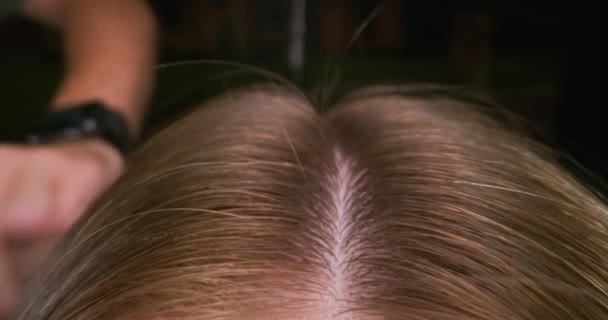Naisten hiukset on kammattu - Materiaali, video
