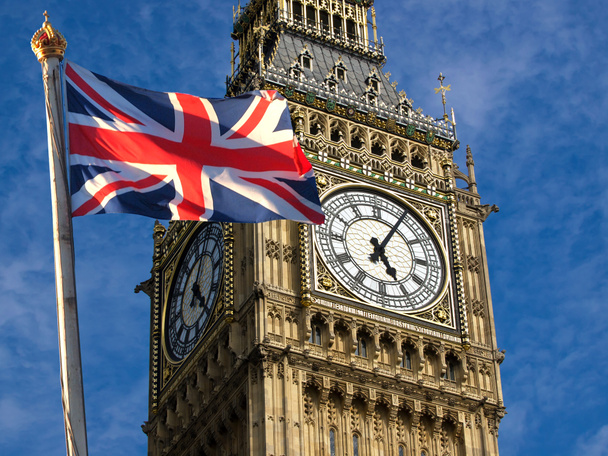 Big Ben y Union Jack
 - Foto, imagen