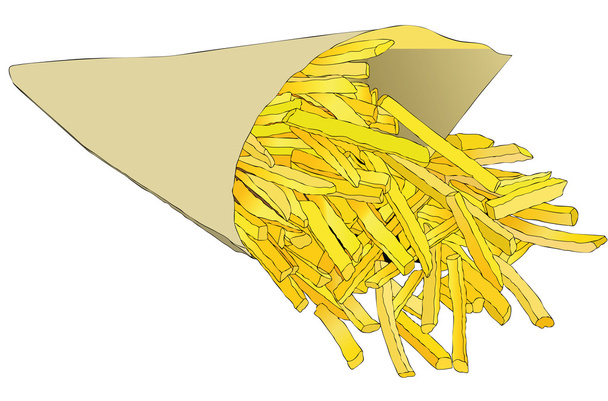 Fries ("Franse frietjes") - Vector, afbeelding
