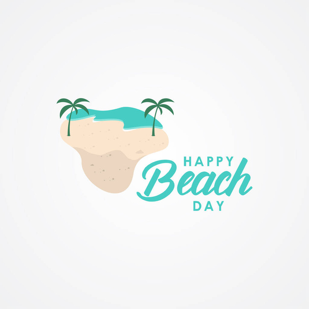 Happy Beach Day Wektor Design Ilustracja dla uczczenia chwili - Wektor, obraz