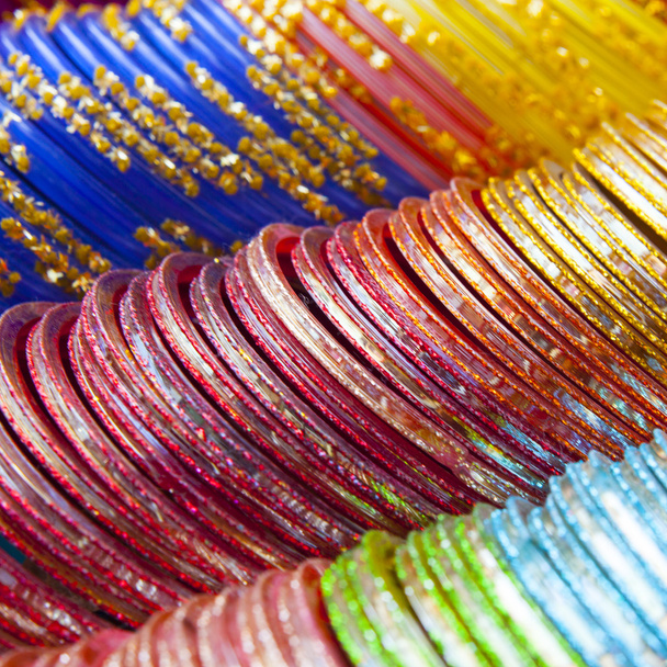 barevné indické náramky - Fotografie, Obrázek