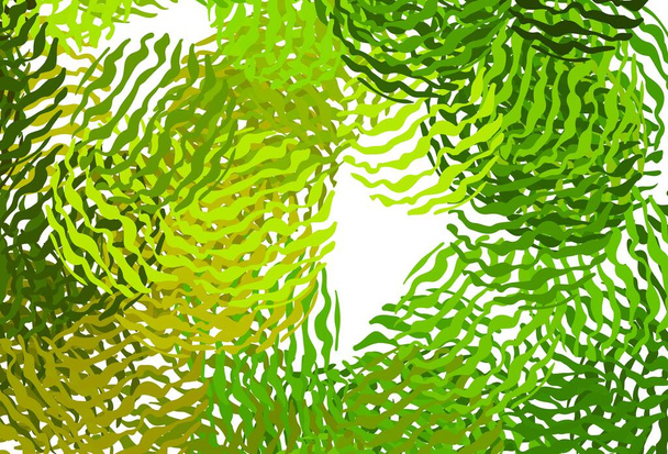 Hellgrünes, gelbes Vektorlayout mit gebogenen Linien. Bunte Illustration im abstrakten Stil mit Farbverlauf. Elegantes Muster für ein Markenbuch. - Vektor, Bild