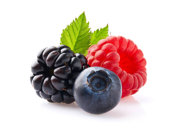 Fresh berries in closeup on white background - Fotó, kép