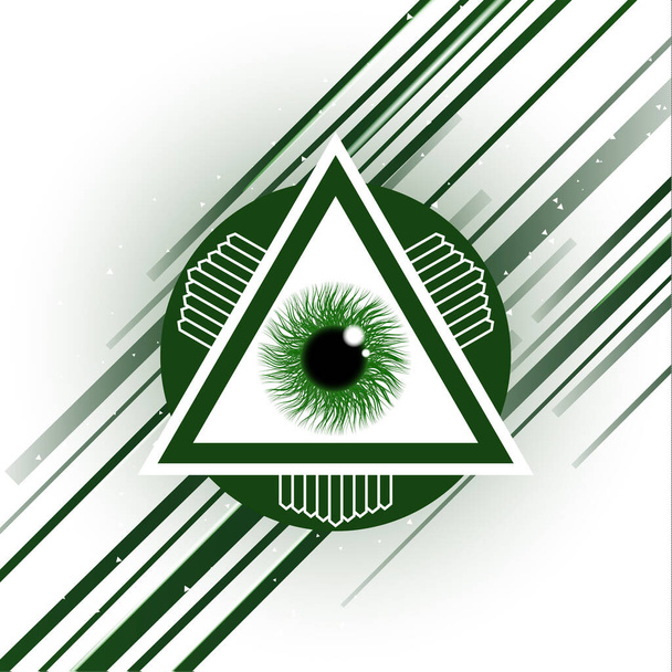 The symbol of the all-seeing eye of God. Modern creative design on a white background. Vector illustration. - Vector, Image