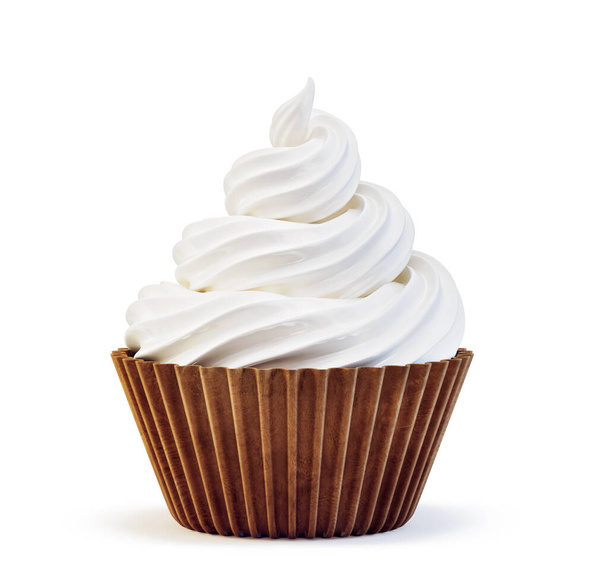 cupcake isolated on a white. 3d illustration - Foto, immagini