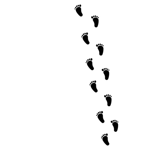 Icona delle impronte dei piedi dei bambini. Vettore su sfondo bianco isolato. EPS 10 - Vettoriali, immagini