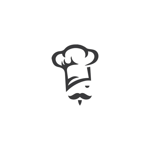 шаблон логотипу шеф-кухаря капелюха Векторні ілюстрації
 - Вектор, зображення