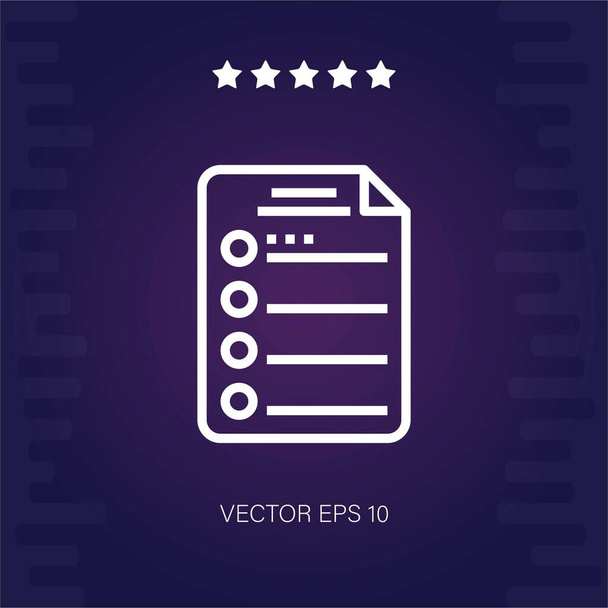 liste vectoriel icône vectoriel illustration vectorielle - Vecteur, image