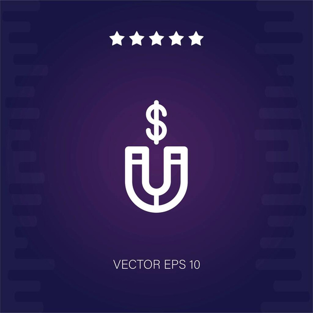 Moneymágnes vektor ikon vektor illusztráció - Vektor, kép