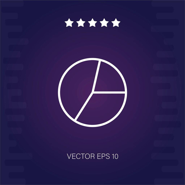 Piechart vector icono vector ilustración - Vector, Imagen