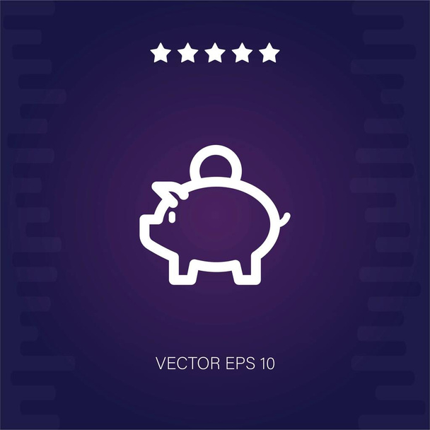 illustration vectorielle d'icône de tirelire vectorielle - Vecteur, image